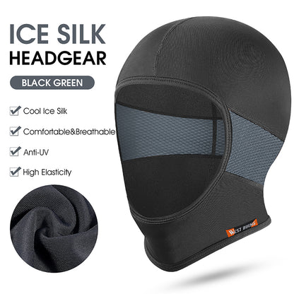 WEST BIKING YP0201317 Anti-UV Summer Ice Silk Cap Balaclava Quick-Drying Breathable Helmet Liner for Outdoor Sports