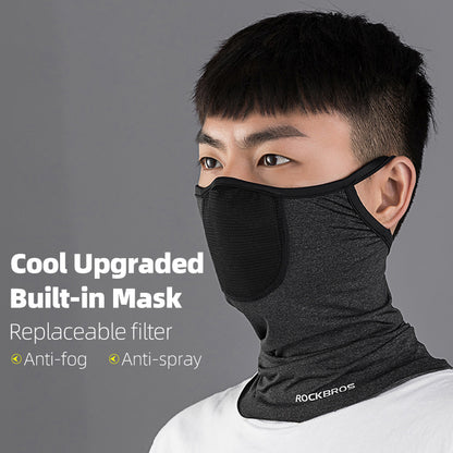 ROCKBROS LF7813 Neck Gaiter Face Cover Scarf Mask with Ear Loops UV Protection Blocking PM2.5 Headwear for Men and Women