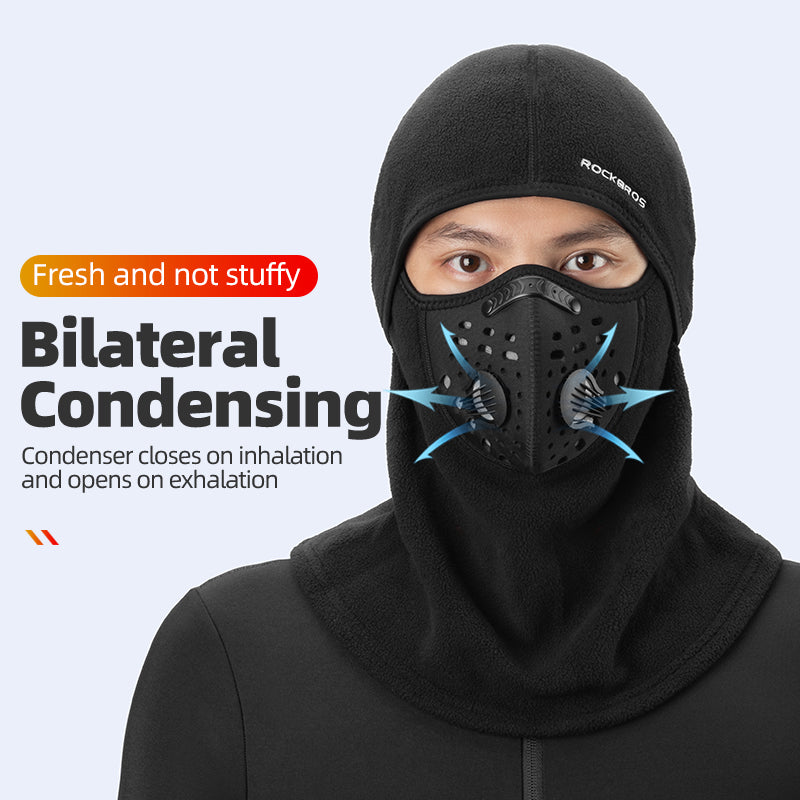 ROCKBROS LF7127 Motorcycle Men Women Winter Warm Cap Ski Balaclava Outdoor Face Mask with Breathe Valve