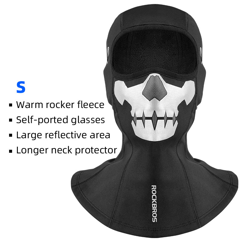 ROCKBROS YPP055 Skull/Spider Pattern Winter Motorcycle Cycling Head Scarf Helmet Liner Balaclava Face Mask