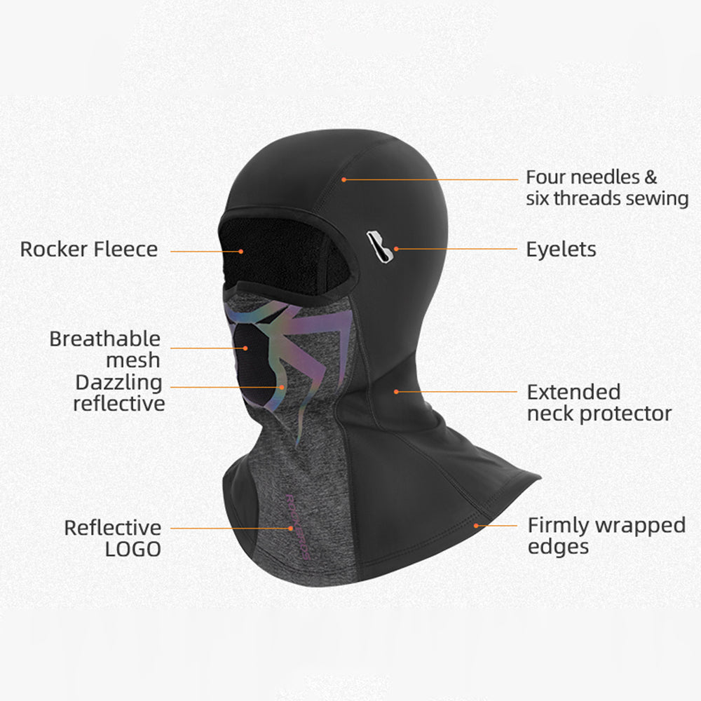 ROCKBROS YPP055 Skull/Spider Pattern Winter Motorcycle Cycling Head Scarf Helmet Liner Balaclava Face Mask