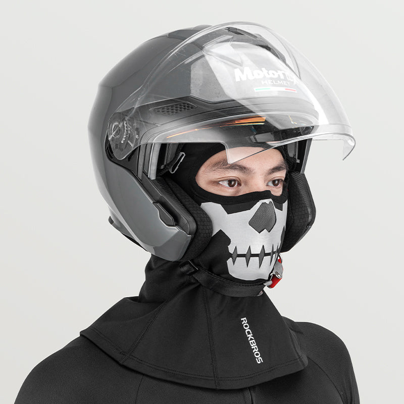 ROCKBROS YPP055 Skull/Spider Pattern Winter Motorcycle Cycling Head Scarf Helmet Liner Balaclava Face Mask