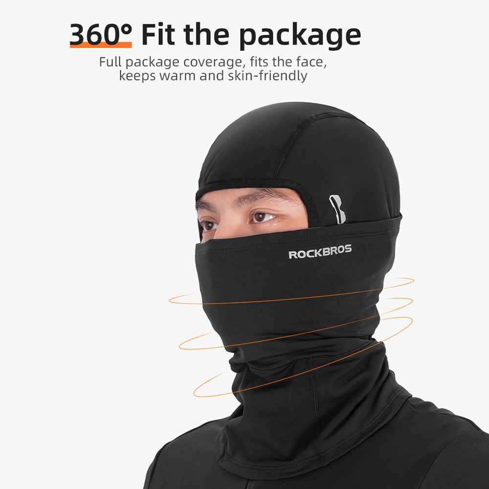 ROCKBROS 13420045001 Warm Fleece Lined Short Face Mask Windproof Motorcycle Cycling Balaclava Head Scarf with Replaceable Filter