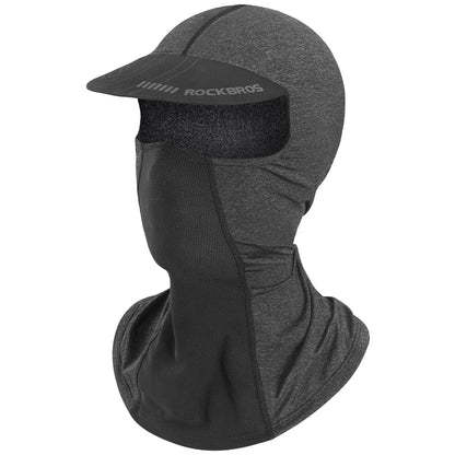 ROCKBROS LF8119 Full Cover Face Mask Sun Protection Breathable Ice Silk Outdoor Cycling Motorcycle Helmet Liner Balaclava Cap with Brim