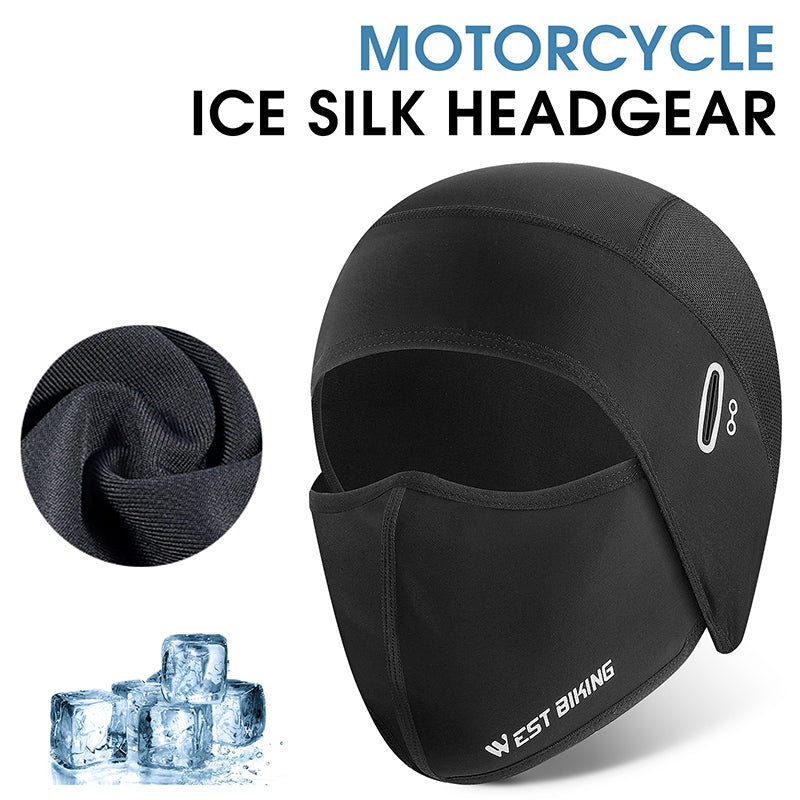 WEST BIKING YP0201329 Summer Cycling Cooling Ice Silk Head Cap Motorbike Bicycle Breathable Face Mask