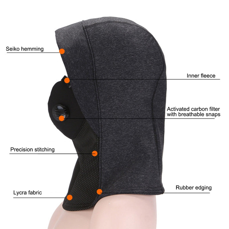 YSANAM YS3645 Winter Fleece Lined Balaclava Long Face Mask with Replaceable Filter