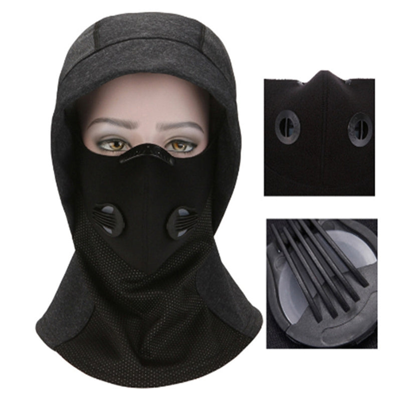 YSANAM YS3645 Winter Fleece Lined Balaclava Long Face Mask with Replaceable Filter