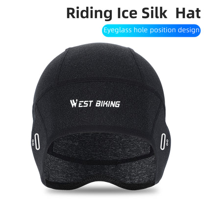 WEST BIKING YP0201363 Summer Cycling Ice Silk Cooling Cap UV Protection Breathable Helmet Liner Hat