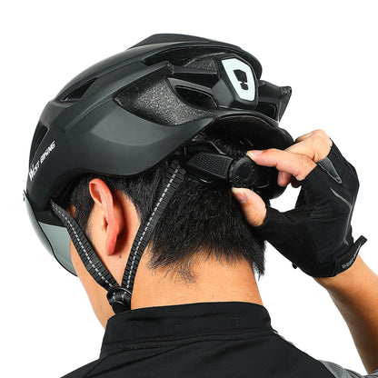 WEST BIKING Cycling Safety Helmet Outdoor Motorcycle Bicycle Removable Taillight Helmet Lens Visor Goggles