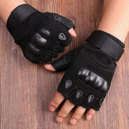 One Pair Cycling Gloves Mountain Bike Gloves with Hard Shell Outdoor Half Finger Workout Gloves Cycling Equipment