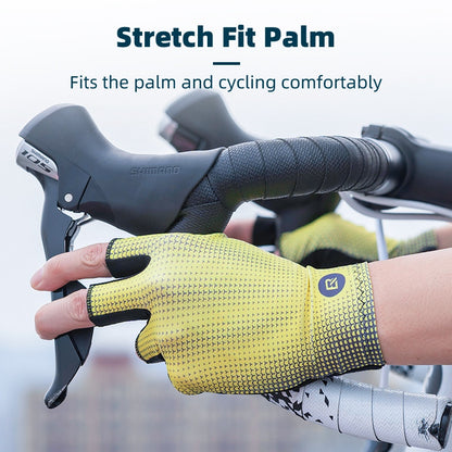 ROCKBROS 1 Pair Bike Cycling Half Finger Gloves Unisex Anti-skid Breathable Bicycle Gloves