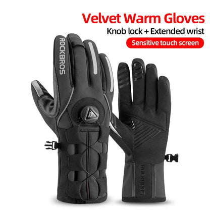 ROCKBROS S212BK One Pair Cycling Touch Screen Gloves Reflective MTB Bike Gloves Outdoor Motorcycle Bicycle Gloves