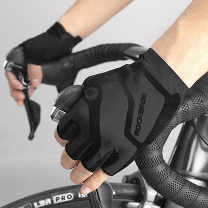 ROCKBROS S196 Half-finger SBR Palm Rest Protection Gloves Outdoor Sports Non-slip Cycling Gloves