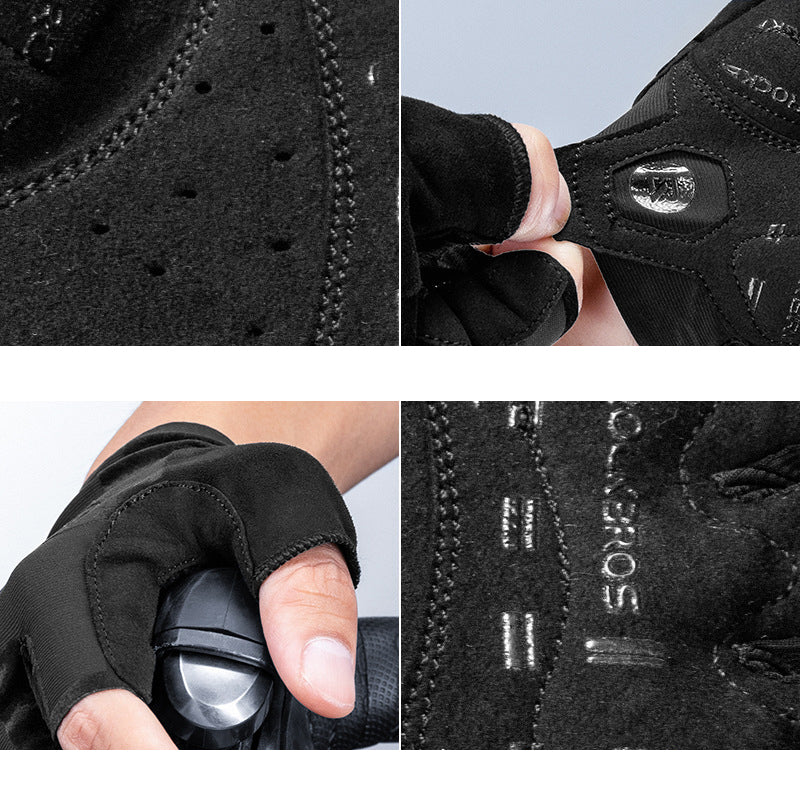 ROCKBROS S196 Half-finger SBR Palm Rest Protection Gloves Outdoor Sports Non-slip Cycling Gloves