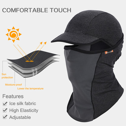 WEST BIKING 3-in-1 Summer UV Protection Cap Face Mask Breathable Cooling Neck Gaiter