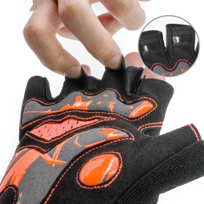 BOODUN 1024 Anti-Slip Breathable Half Finger Cycling Gloves Shock-Absorbed Road Bike Gloves Finger Padded Cycling Accessory