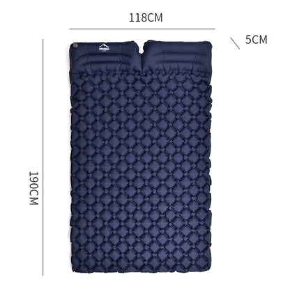 WIDESEA WSCM-005 Double Person Inflatable Camping Mattress Folding Camping Air Bed Picnic Pillow Blanket with Storage Bag