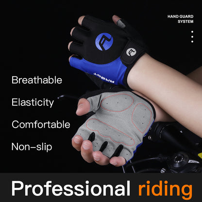 A0040 1 Pair Outdoor Cycling Half Finger Gloves Shock-absorbing Anti-skid Breathable Bicycle Gloves