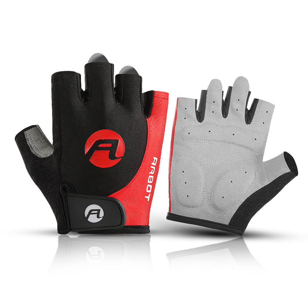 A0040 1 Pair Outdoor Cycling Half Finger Gloves Shock-absorbing Anti-skid Breathable Bicycle Gloves