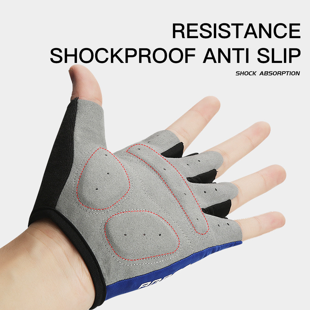 A0040 1 Pair Outdoor Cycling Half Finger Gloves Shock-absorbing Anti-skid Breathable Bicycle Gloves