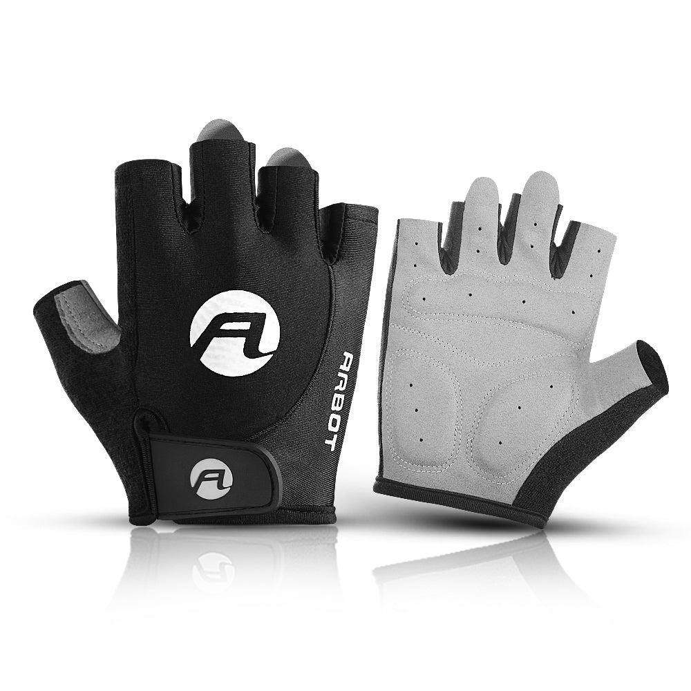 A0040 1 Pair Outdoor Cycling Half Finger Gloves Shock-absorbing Anti-skid Breathable Bicycle Gloves