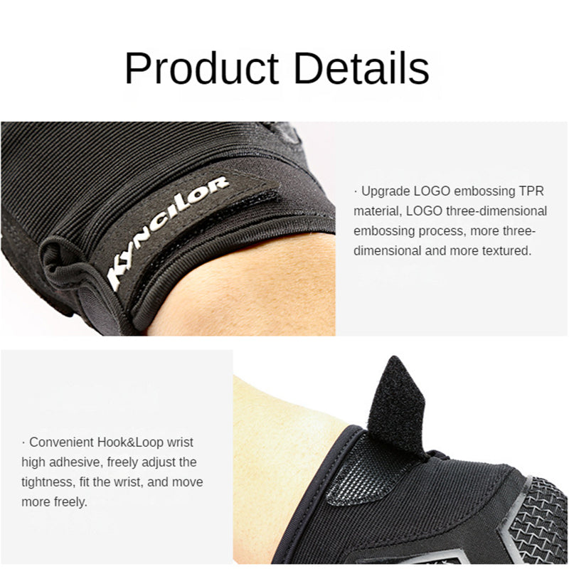 KYNCILOR A0028 1 Pair Cycling Fitness Half Finger Gloves Liquid Silicone Shock-absorbing Breathable Bicycle Gloves