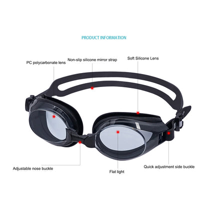 JIEJIA AM100 Adult Swimming Goggles HD Waterproof Glasses Anti-Fog Anti-UV Eyeglasses