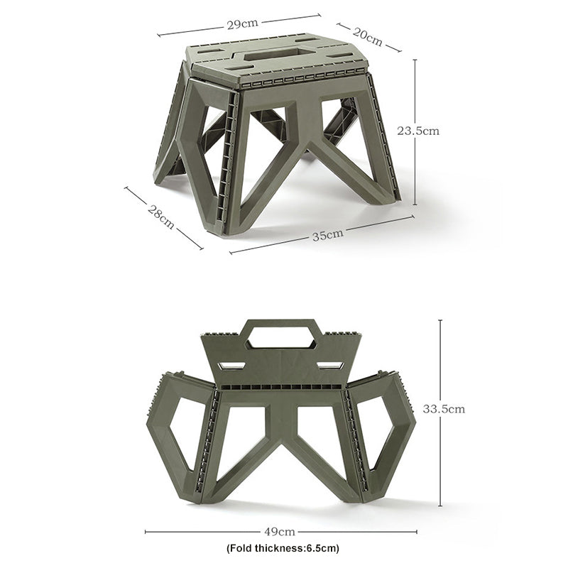 HALIN Plastic Multi-purpose Folding Stool Outdoor Portable Camping Stool for Adults Children