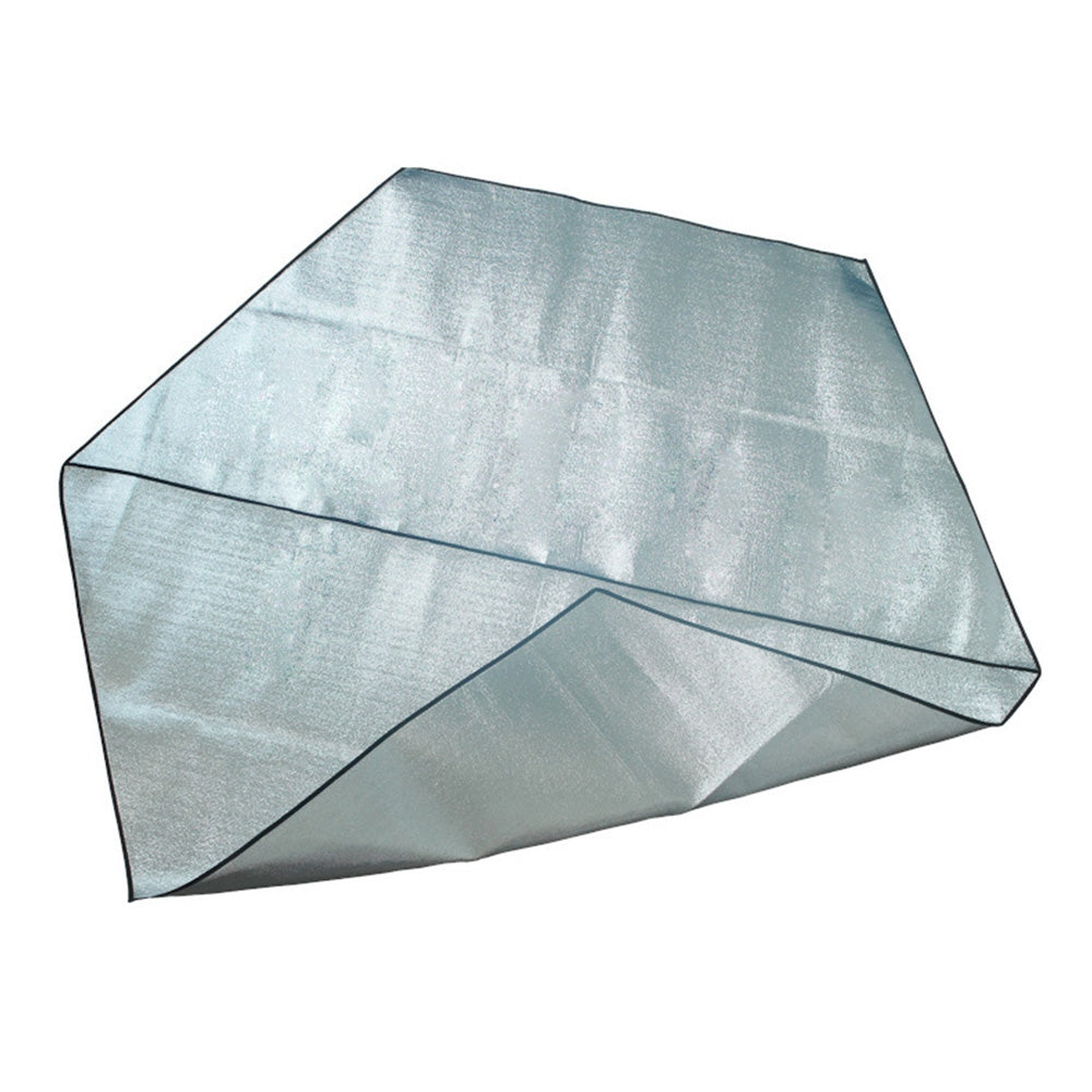 LEVORYEOU TNM-86423 220*198cm Waterproof Tent Mat Double-Sided Aluminum Foil Tarpaulin Hexagonal Moisture-proof Mat