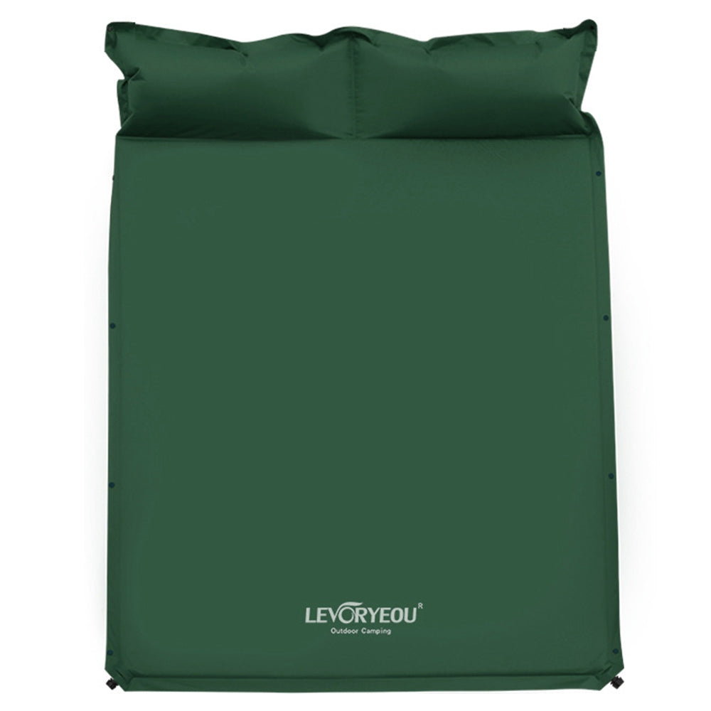 LEVORYEOU QD-8718 Outdoor Camping Automatic Inflatable Cushion Double Person Air Mat with Pillow, 192*132*3cm