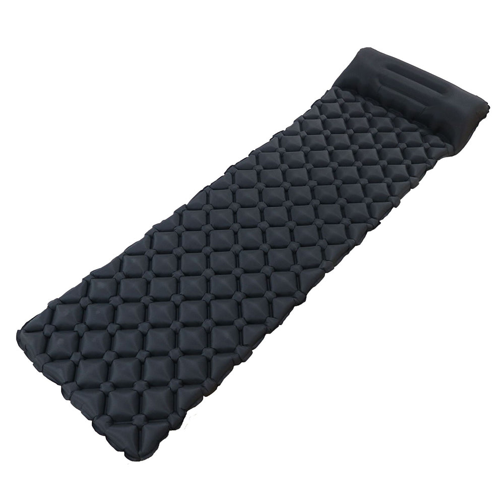 GM-AM01 Outdoor Camping Inflatable Mattress Air Mat Sleeping Cushion Bed with Integrated Pillow