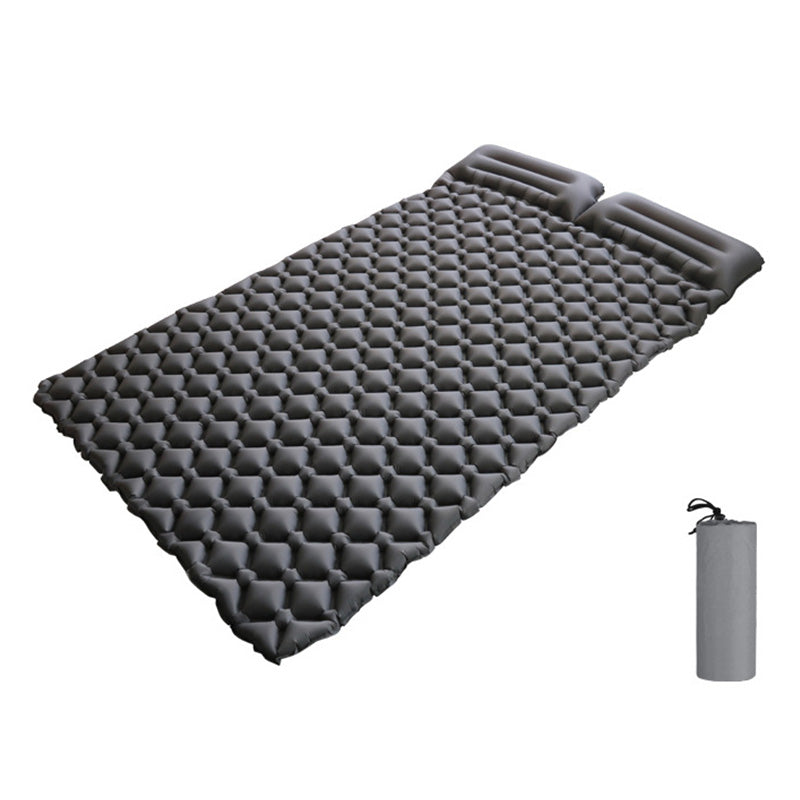 GM-DAM01 Double Person Rhombus Air Mat Sleeping Cushion Inflatable Mattress for Outdoor Camping Hiking (with Pillow)