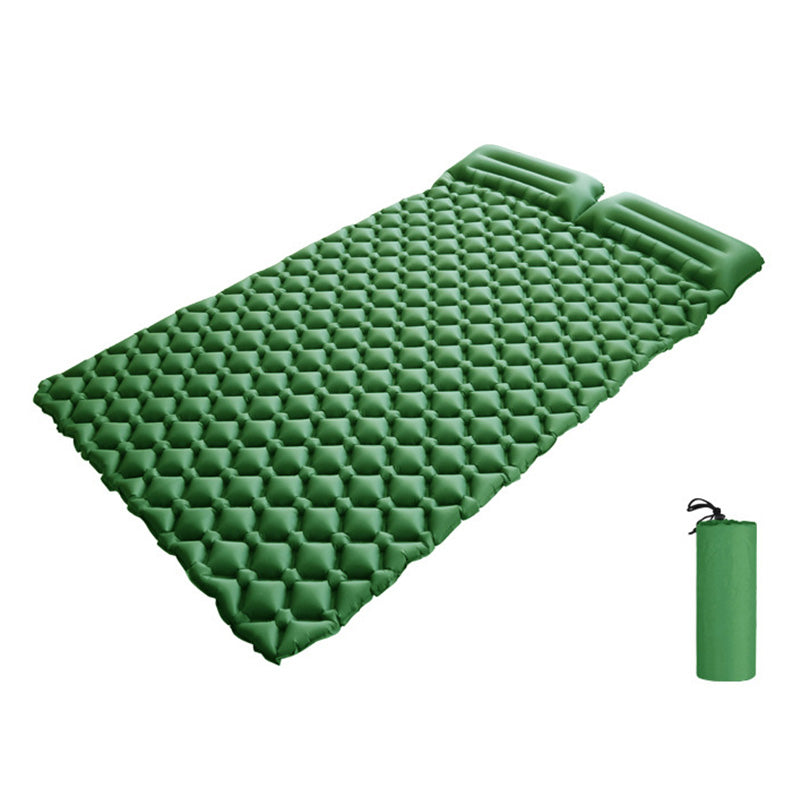 GM-DAM01 Double Person Rhombus Air Mat Sleeping Cushion Inflatable Mattress for Outdoor Camping Hiking (with Pillow)