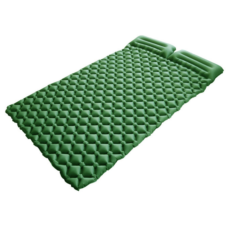 GM-DAM01 Double Person Rhombus Air Mat Sleeping Cushion Inflatable Mattress for Outdoor Camping Hiking (with Pillow)