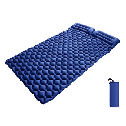 GM-DAM01 Double Person Rhombus Air Mat Sleeping Cushion Inflatable Mattress for Outdoor Camping Hiking (with Pillow)