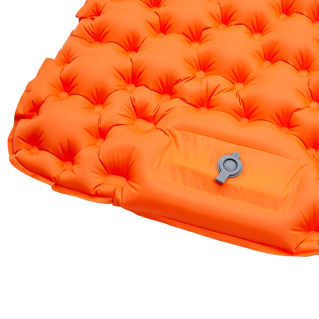 Portable 2 Person Camping Mat Foot Stepping Inflation Air Mattress Waterproof Sleeping Pad with Pillow