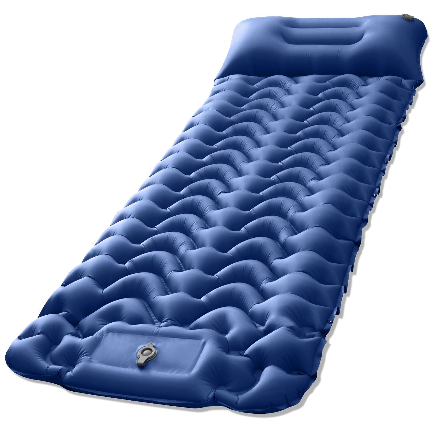 Wave Shape Design Outdoor Camping Mat Foot Stepping Inflation Portable Waterproof Air Mattress with Pillow