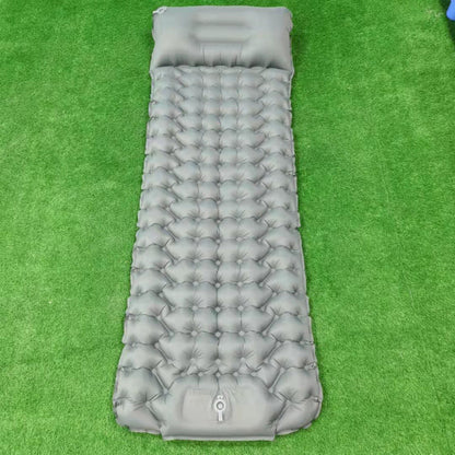 Portable Outdoor Camping Mat Air Mattress with Pillow Foot Stepping Inflation Waterproof Backpacking Sleeping Pad