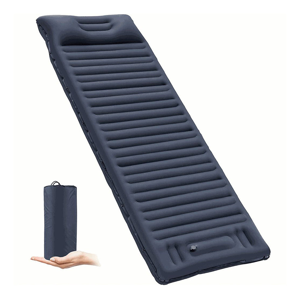 YH-19091 Foot Pump Inflatable Air Mattress Outdoor Sleeping Pad for Camping Hiking, Single Person with Pillow