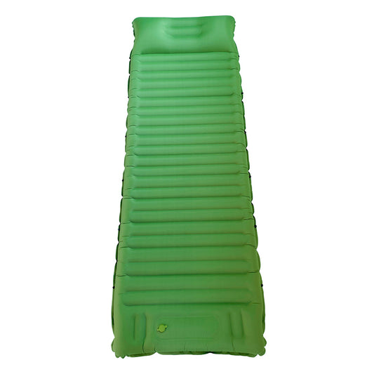 YH-19091 Foot Pump Inflatable Air Mattress Outdoor Sleeping Pad for Camping Hiking, Single Person with Pillow