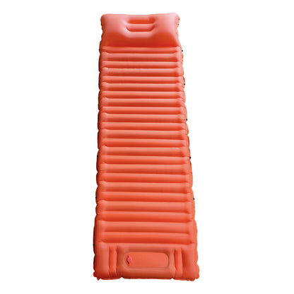 YH-19091 Foot Pump Inflatable Air Mattress Outdoor Sleeping Pad for Camping Hiking, Single Person with Pillow