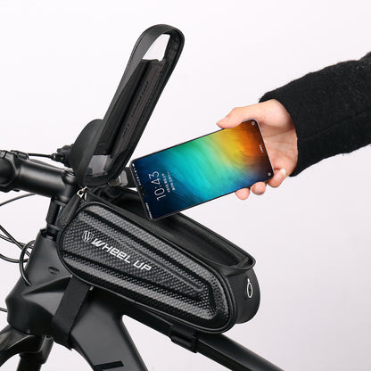 WHEEL UP Cycling Bag Waterproof Saddle Bag Touch Screen 7.0" Phone Case with Earphone Hole