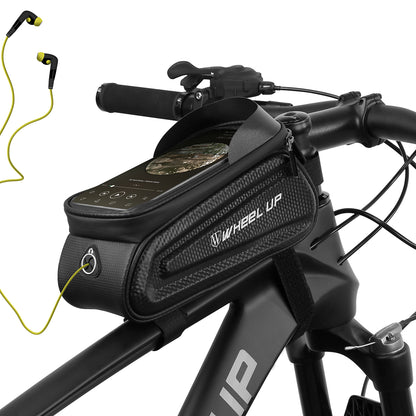 WHEEL UP Cycling Bag Waterproof Saddle Bag Touch Screen 7.0" Phone Case with Earphone Hole