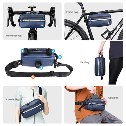 RHINOWALK Multifunctional Handlebar Bike Bag Bicycle Front Bag Shoulder Bag Waist Bag