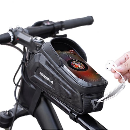 ROCKBROS Bike Phone Bag Waterproof Bicycle Frame Bag Pannier Top Tube Touch Screen Cycling Bag