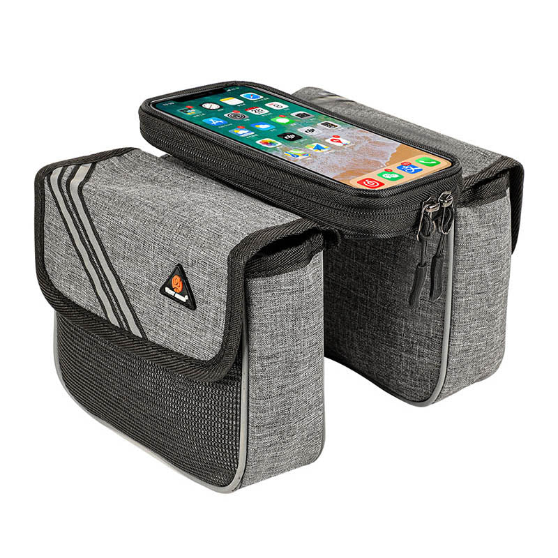 WEST BIKING Anti-splash Touch Screen Mobile Phone Bag Bicycle Front Bag