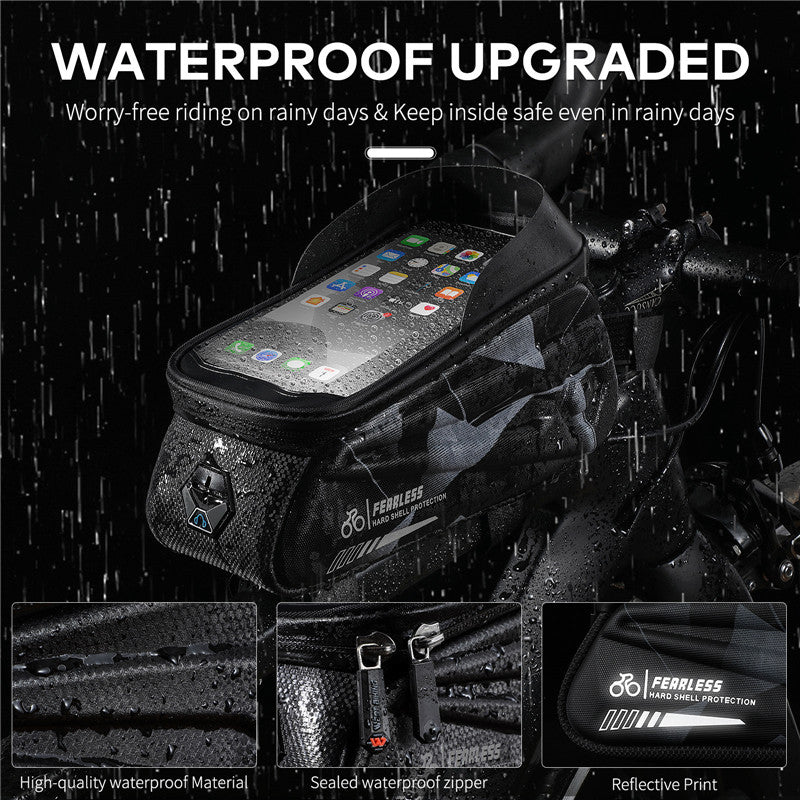 WEST BIKING YP0707252 Waterproof Bicycle Bag 7.0inch Touch Screen Phone Bag MTB Road Bike Front Frame Bag