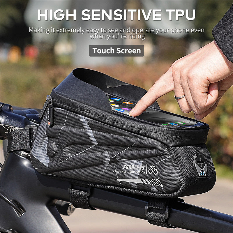 WEST BIKING YP0707252 Waterproof Bicycle Bag 7.0inch Touch Screen Phone Bag MTB Road Bike Front Frame Bag