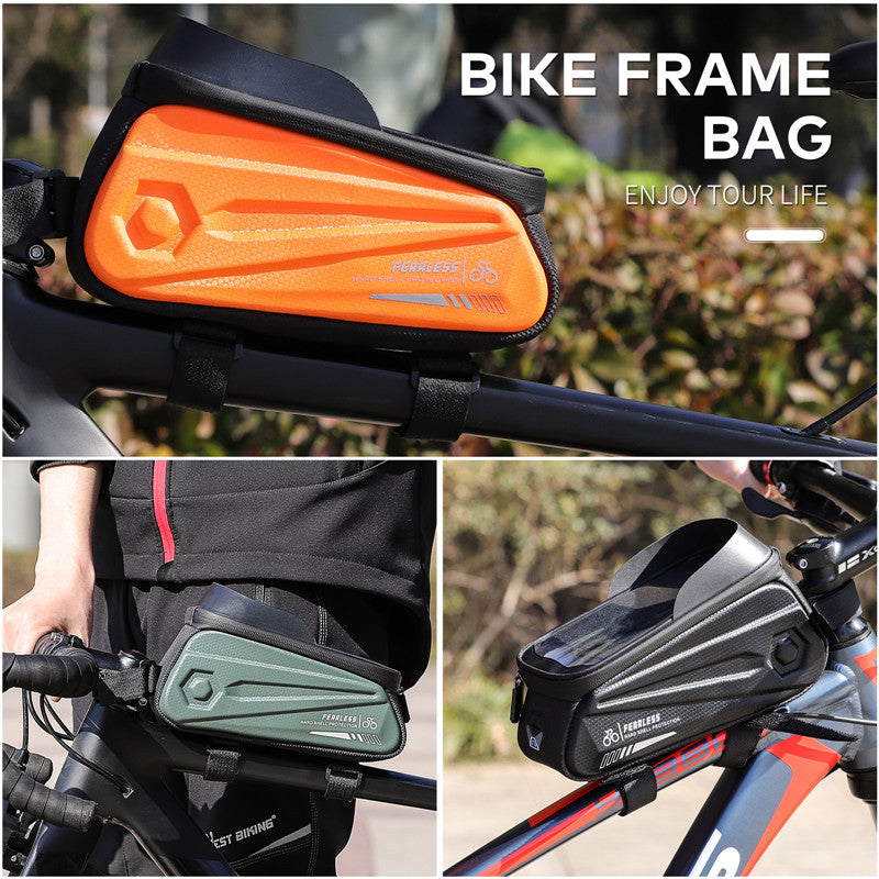 WEST BIKING YP0707252 Waterproof Bicycle Bag 7.0inch Touch Screen Phone Bag MTB Road Bike Front Frame Bag