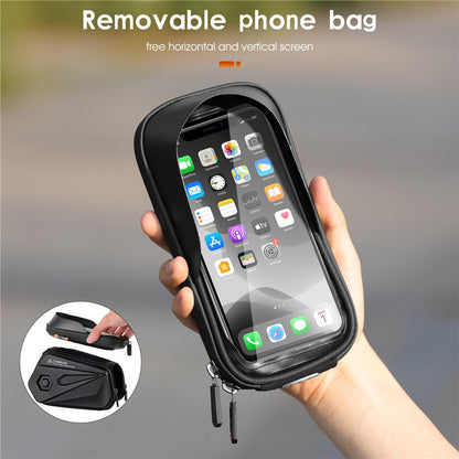 WEST BIKING 6.5inch Touch Screen Phone Bag Waterproof MTB Road Bike Top Tube Frame Bag